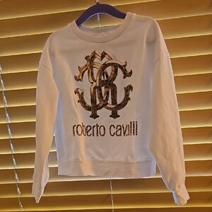 Roberto Cavalli White Sweatshirt